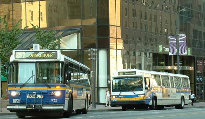 Blue Bus Orion I 921 & Coast Mountain Bus MCI Classic